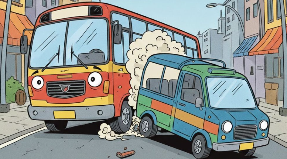 যাত্রাবাড়ীতে দ্রুতগতির বাসের চাপায় পিষ্ট লেগুনা!